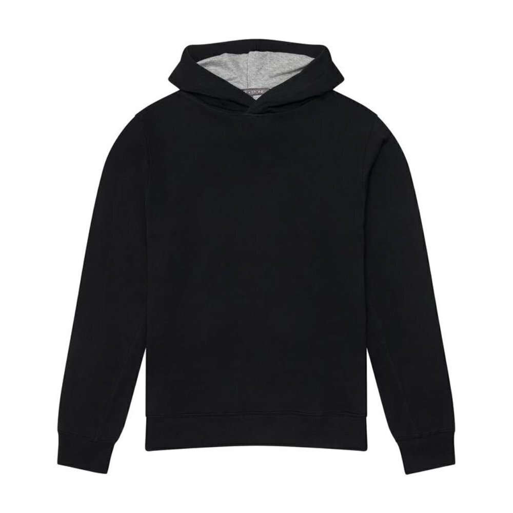 Slate & Stone Medium Black Grey Men Pullover Comfy Double Face Hoodie Size XL